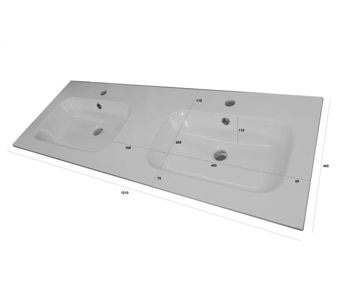 Double basin composition 5 pieces AGO oak