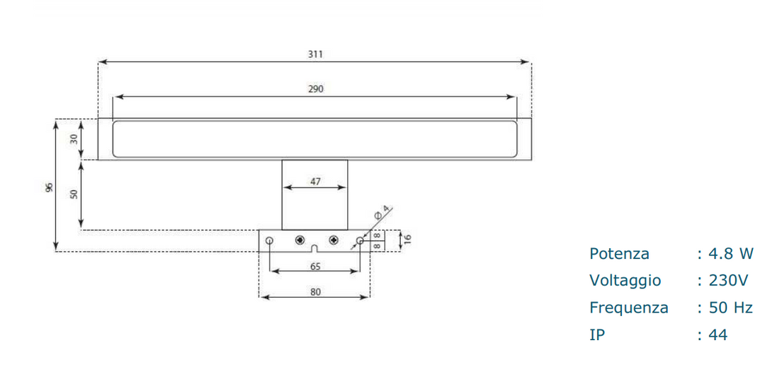 Double basin composition 5 pieces AGO oak