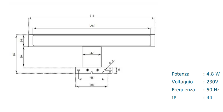 Double basin composition 5 pieces AGO oak