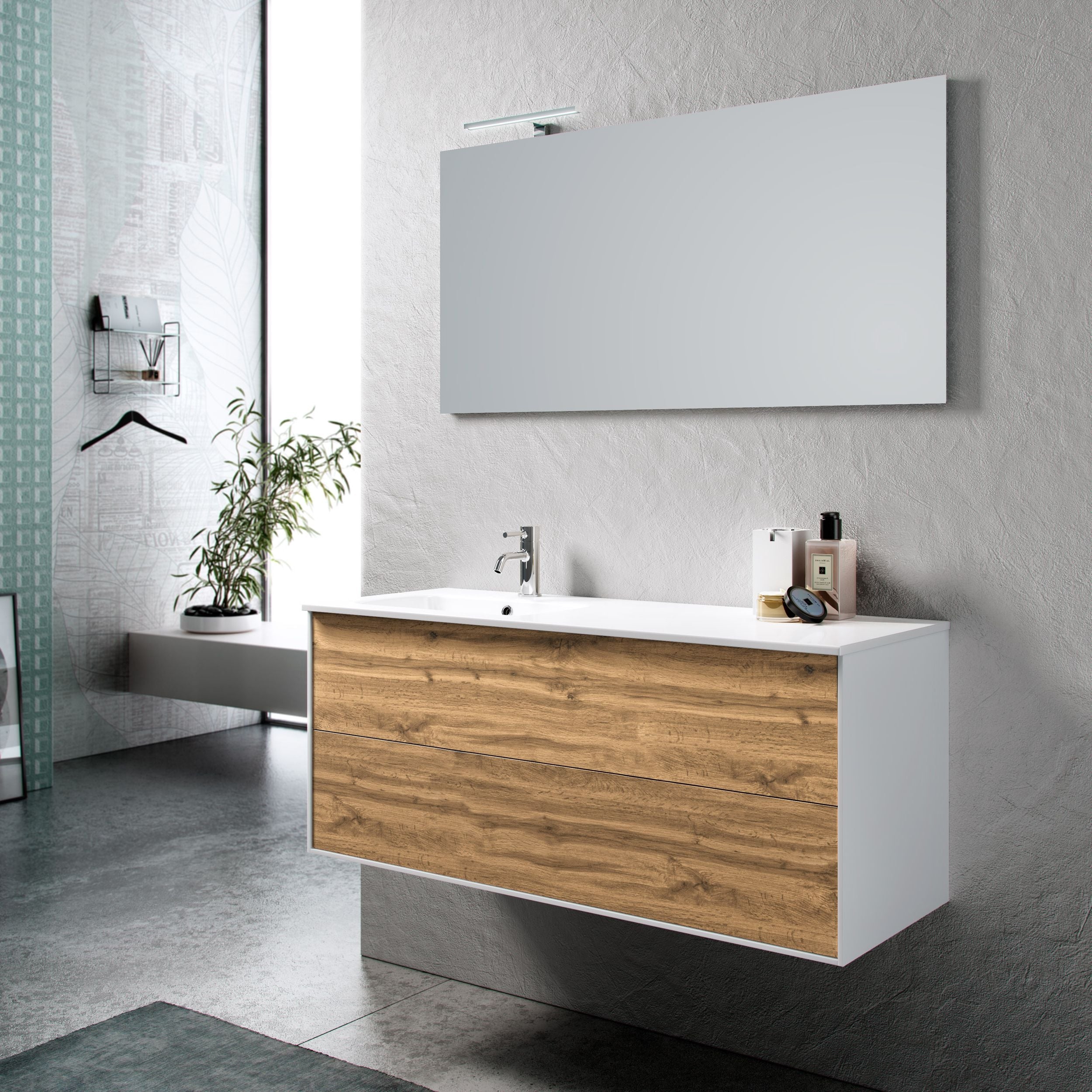 4-piece AGO oak bathtub composition SX