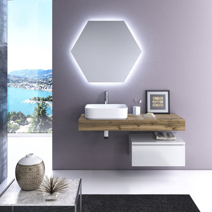 Composizione YOKA-01 quercia/bianco