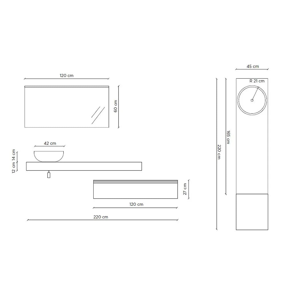 Composizione vasca SX YOKA-08