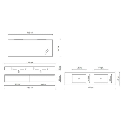 Zusammensetzung 7 Stück YOKA Graphitschwarz/Stein Havanna