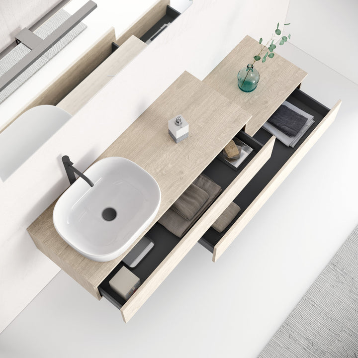 Composition 5 pieces YOKA natural oak