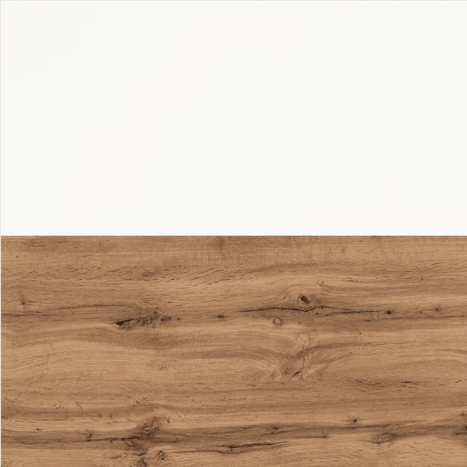 Composizione doppio lavabo 4 pezzi YOKA bianco / quercia