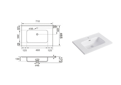 Lavabo da incasso CESARE