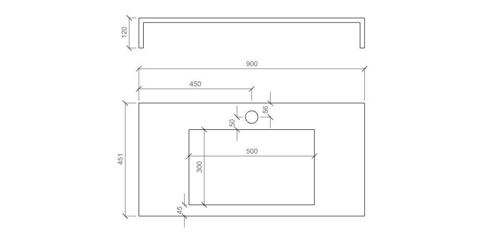 Integrated tub top 90 YOKA corten