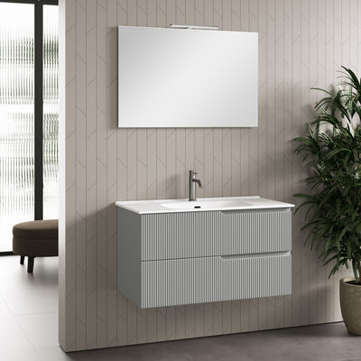 Composizione 4 pezzi ZIP grigio opaco 91cm