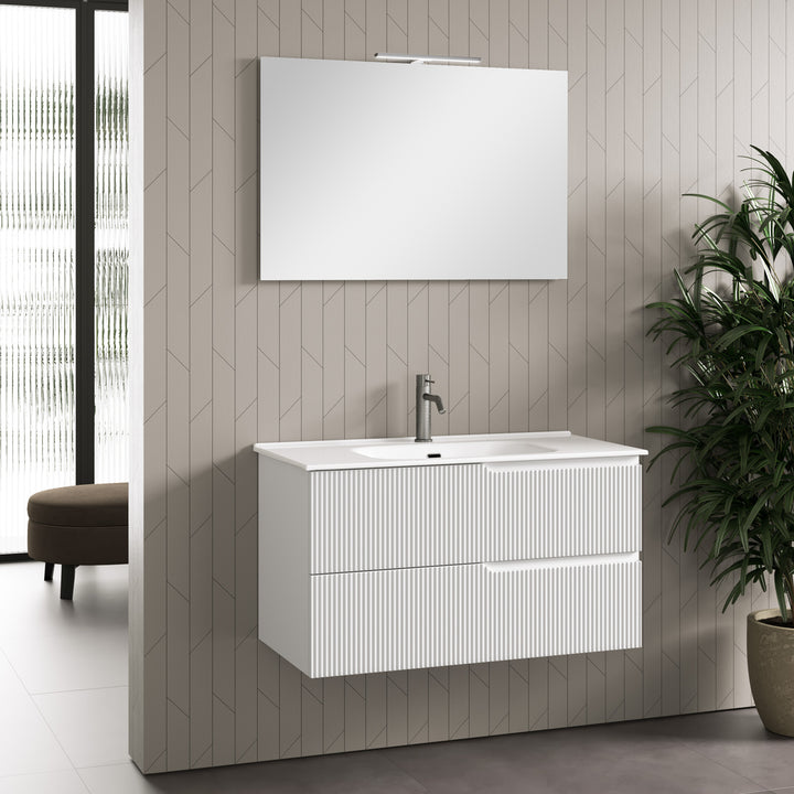 Composition 4 pieces ZIP matt white 91cm