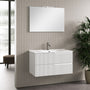 Composizione 4 pezzi ZIP bianco opaco 91cm