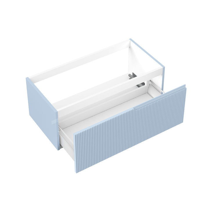 Base portalavabo 1 cestone ZIP azzurro tiffany