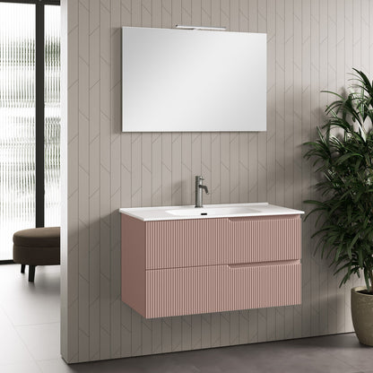 Composizione 4 pezzi ZIP rosa cipria