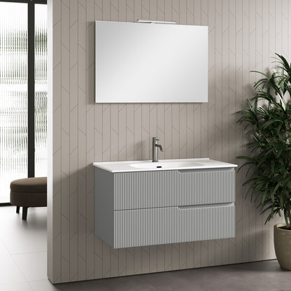 Composizione 4 pezzi ZIP grigio opaco 101cm