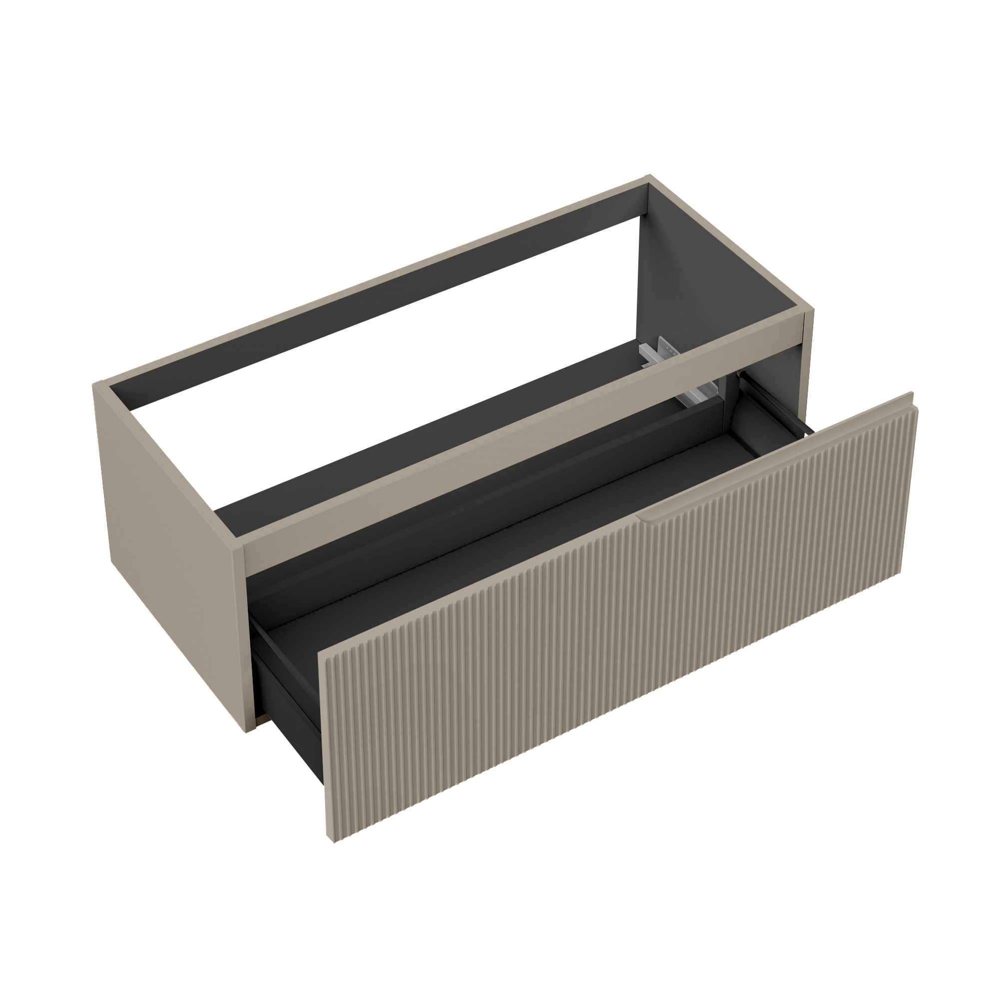 Base portalavabo 1 cestone ZIP tortora