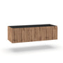 1-Becken ZIP Waschbeckenunterschrank aus Eiche