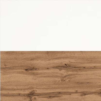 Composizione doppio lavabo 6 pezzi ZIP bianco / quercia