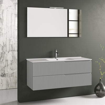 Composizione 4 pezzi ZIP grigio opaco 121cm