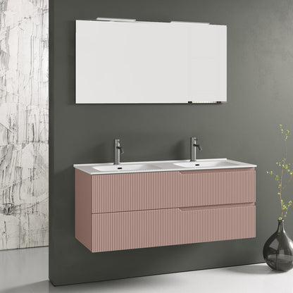 Composizione doppia vasca 5 pezzi ZIP rosa cipria