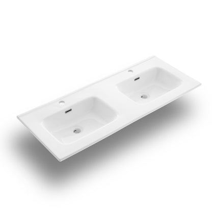 Composizione doppia vasca 5 pezzi ZIP bianco opaco