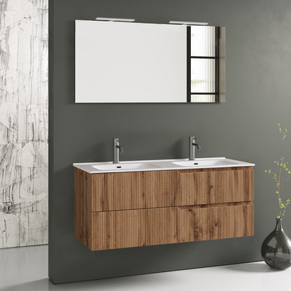 Composizione doppia vasca 5 pezzi ZIP quercia