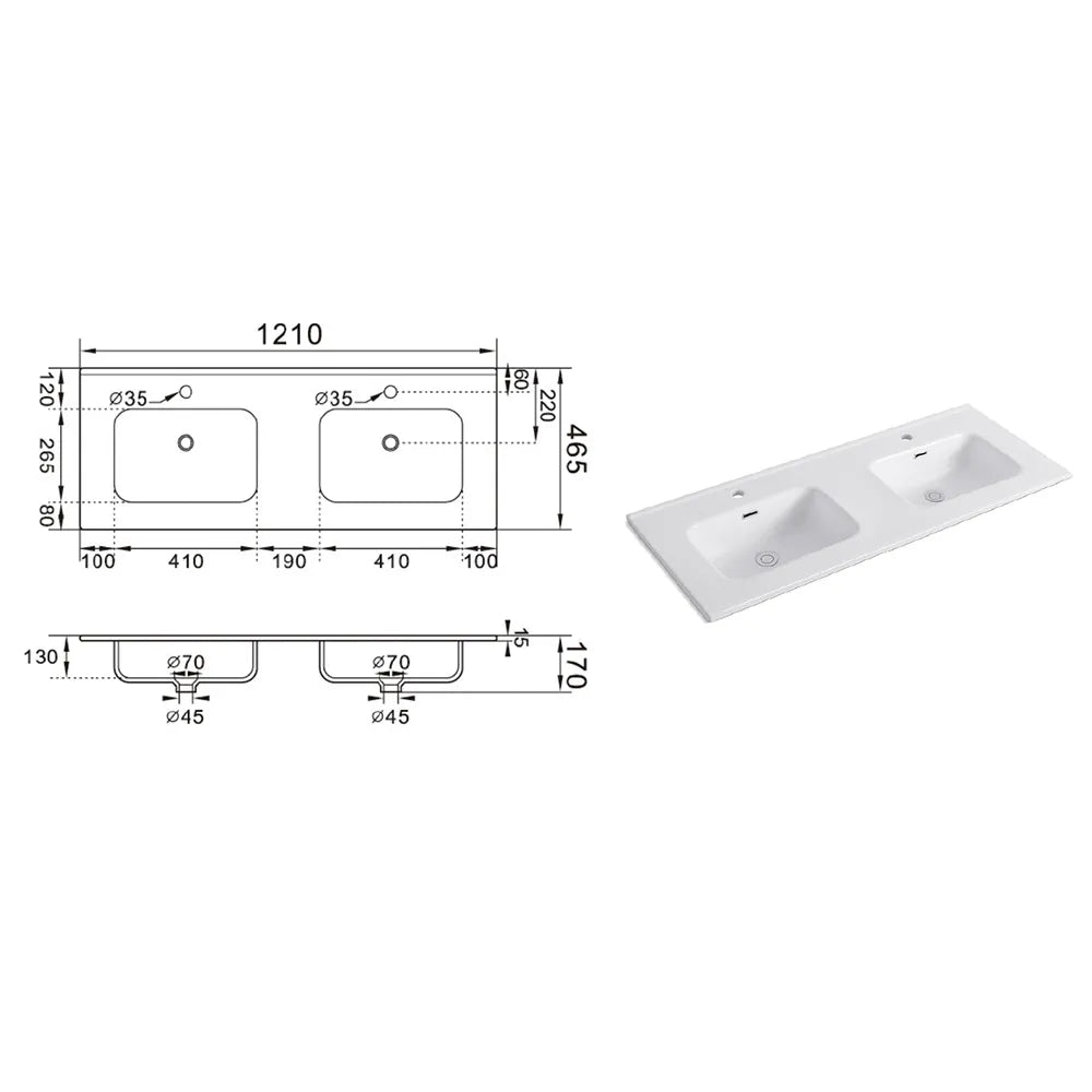 Composizione doppia vasca ZIP-40