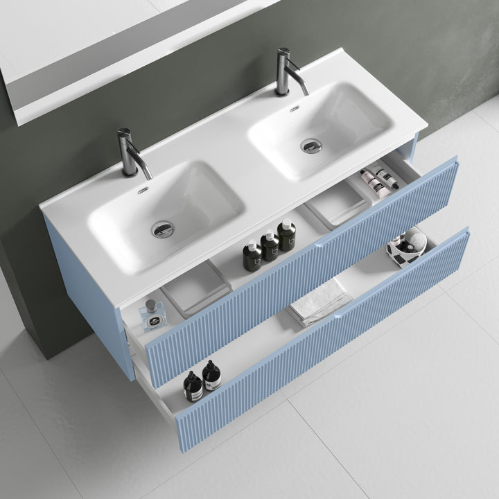 Composizione doppia vasca 5 pezzi ZIP azzurro tiffany