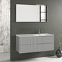 Composizione vasca DX 4 pezzi ZIP grigio opaco