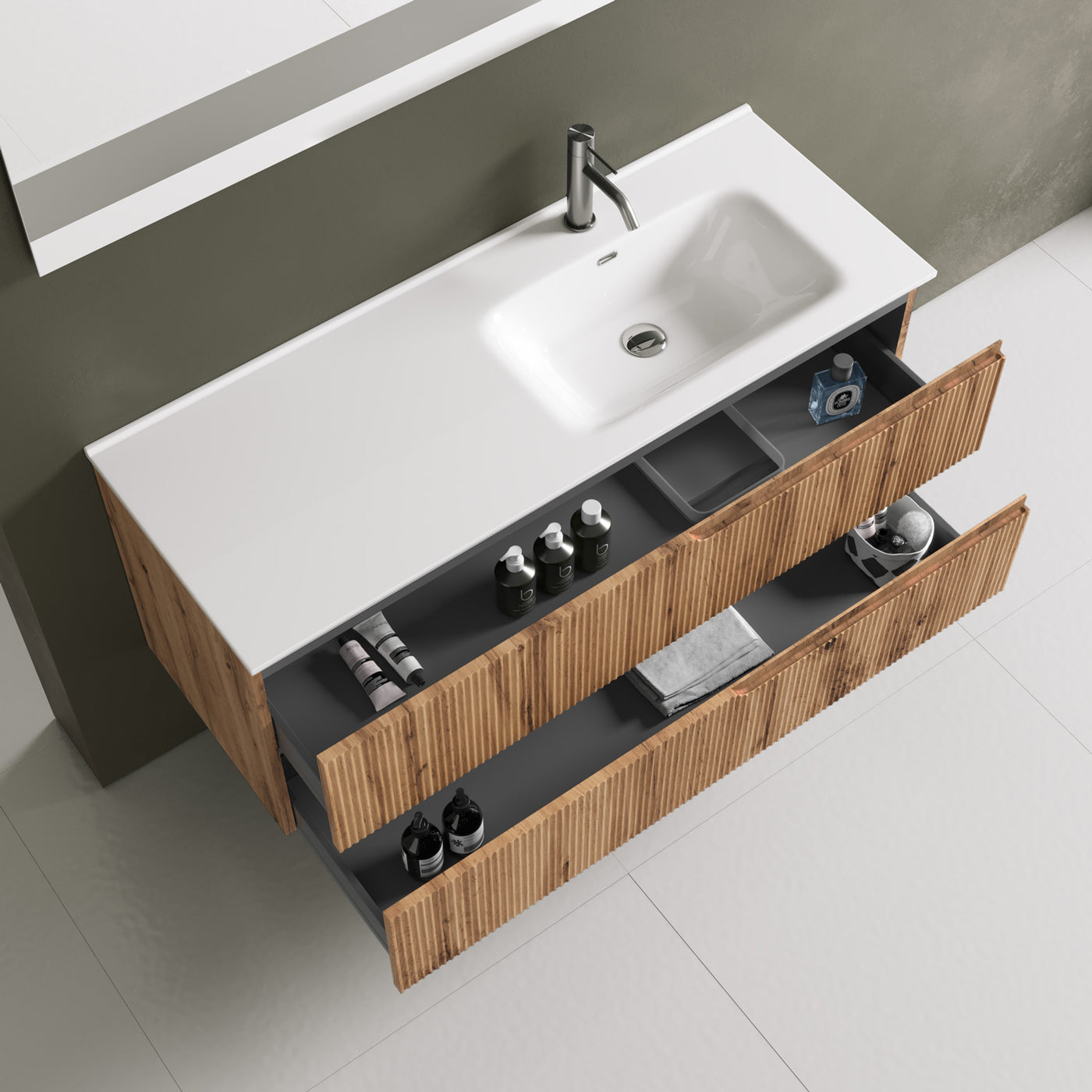 Right bathtub composition 4 pieces ZIP oak