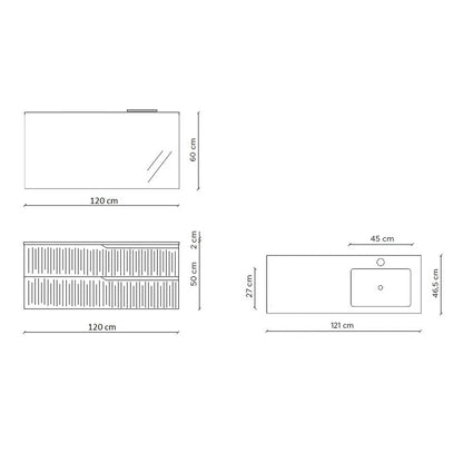 Composizione vasca DX ZIP-41