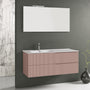 Composizione vasca SX 4 pezzi ZIP rosa cipria