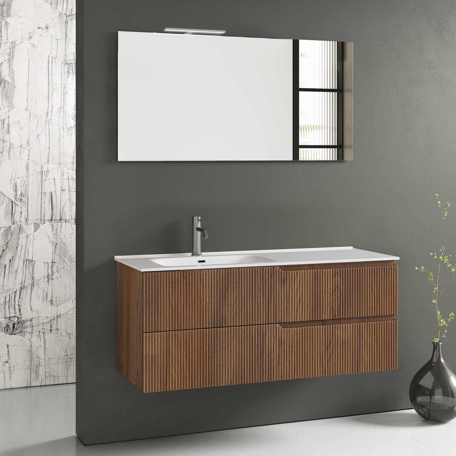 Composizione vasca SX 4 pezzi ZIP rovere rio