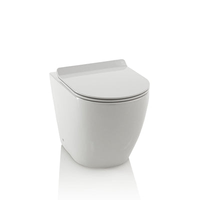 ROUND floor-standing ceramic toilet