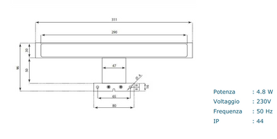 Lampada Led per specchio BELLATRIX