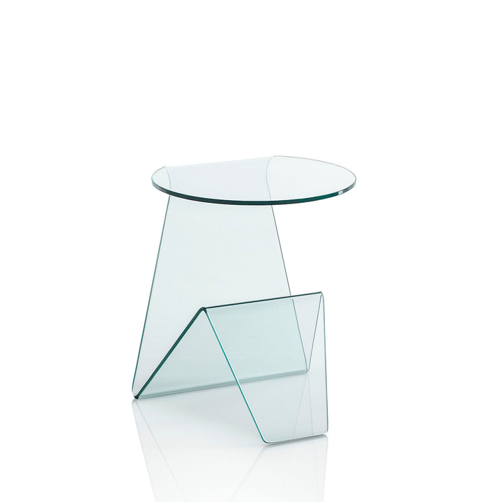 GLASS coffee table/magazine rack