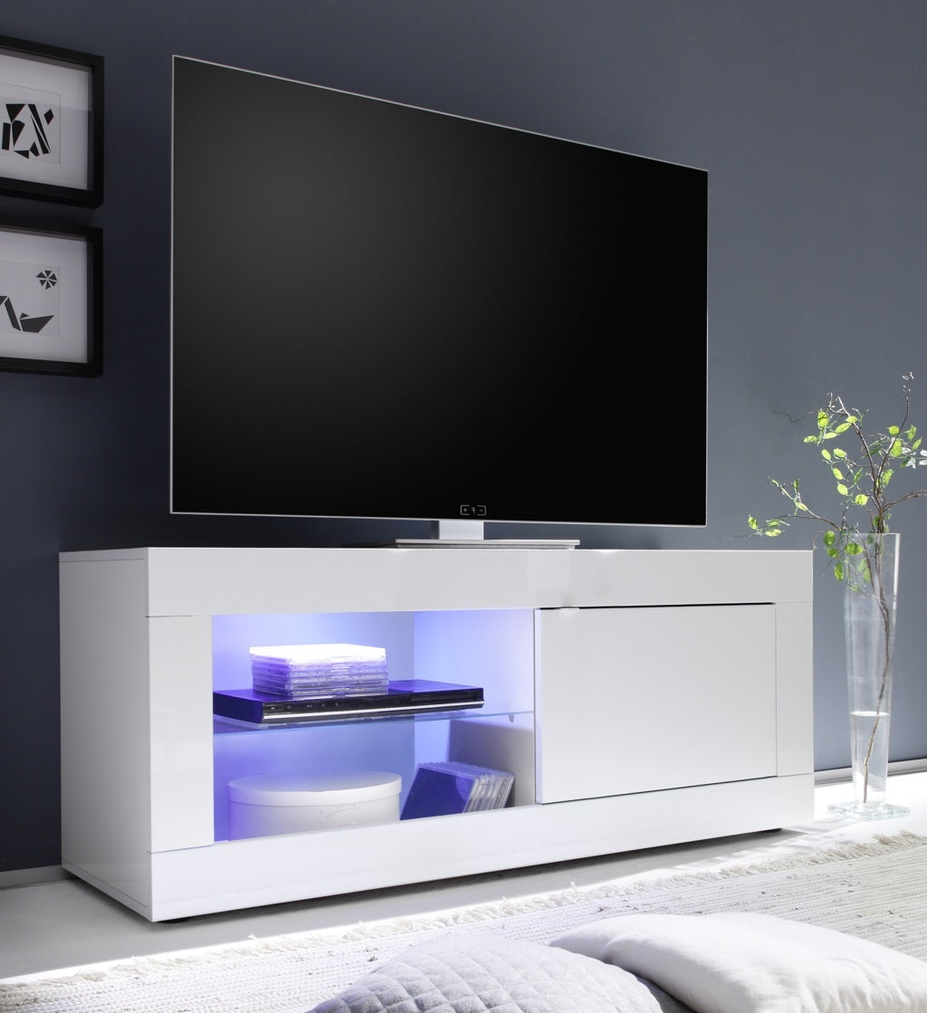BASIC white TV stand