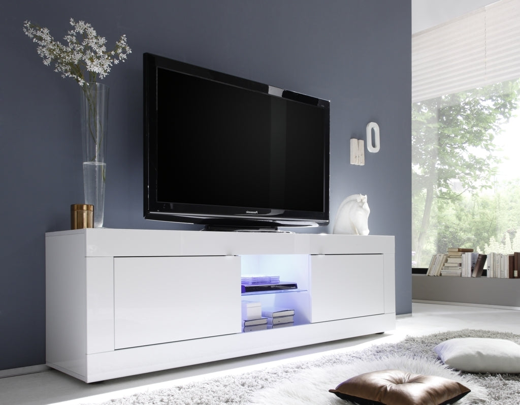 BASIC white TV stand