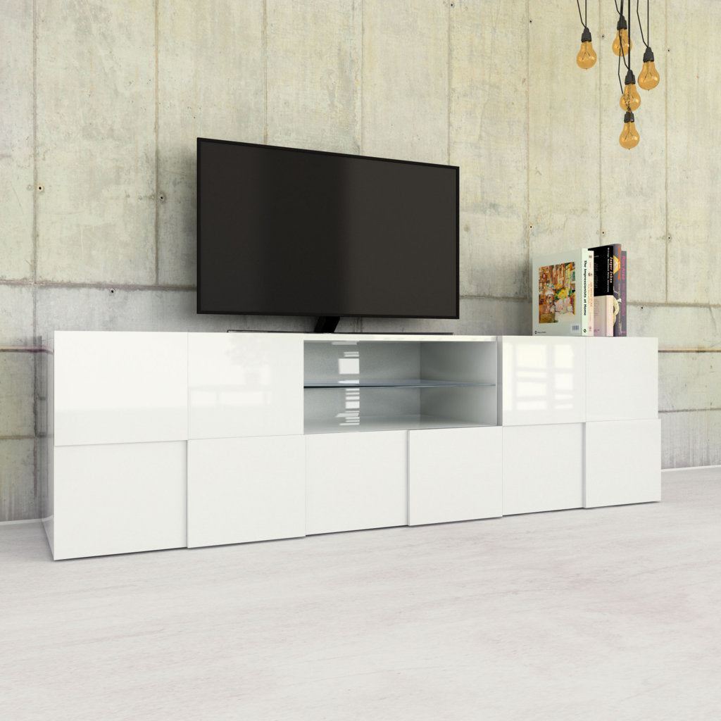 BRAMON white TV stand