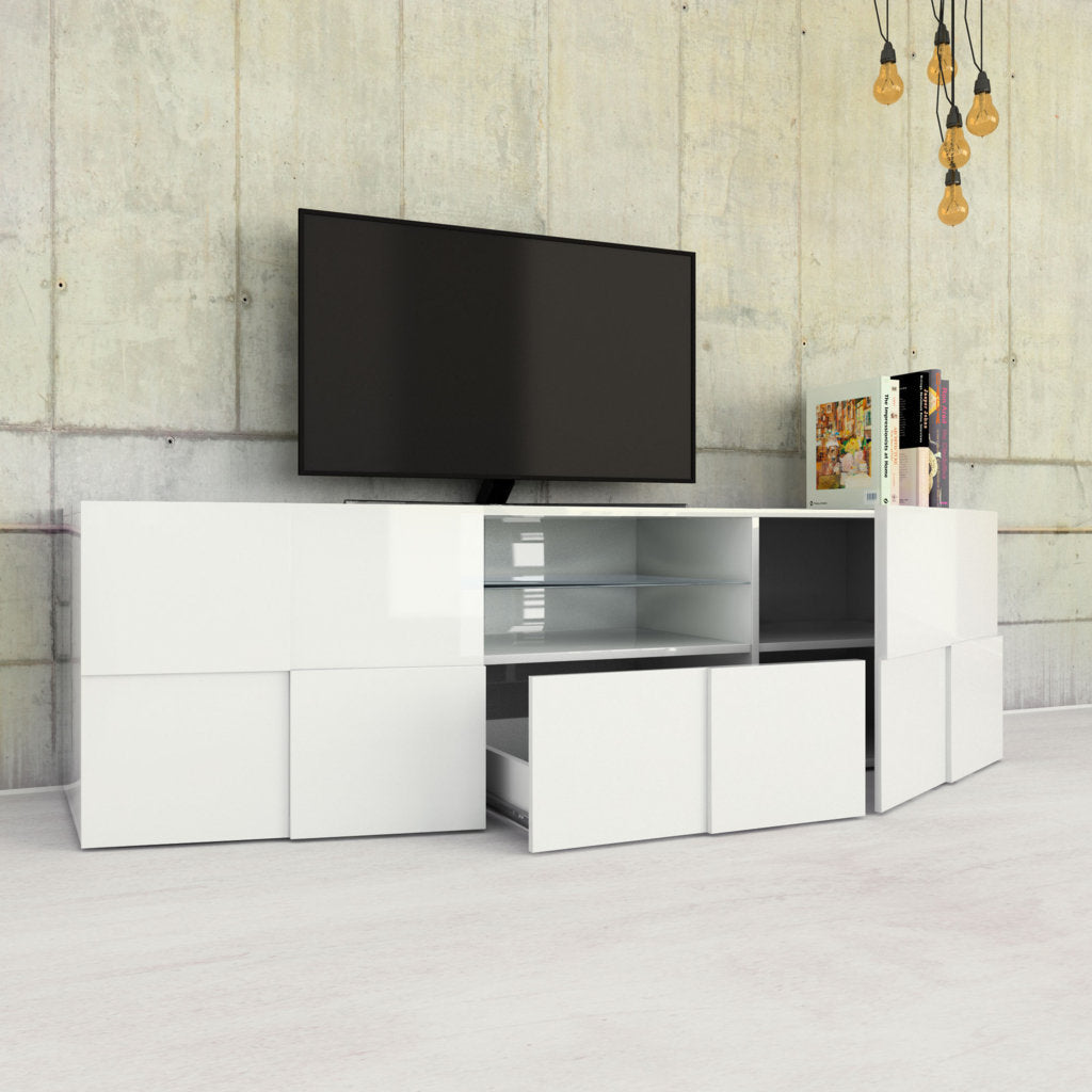 BRAMON white TV stand