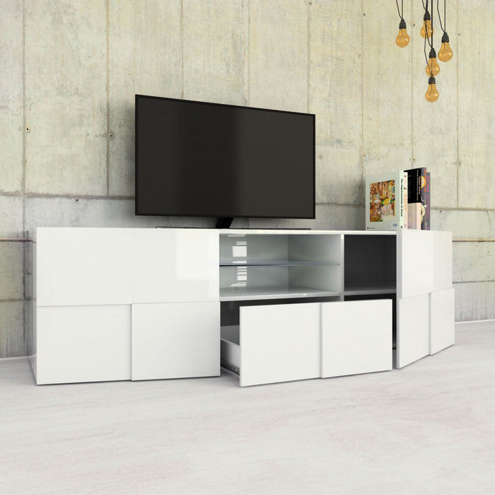 BRAMON white TV stand
