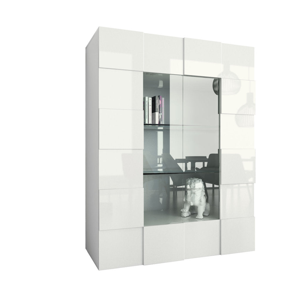 BRAMON weißes Sideboard/Vitrine