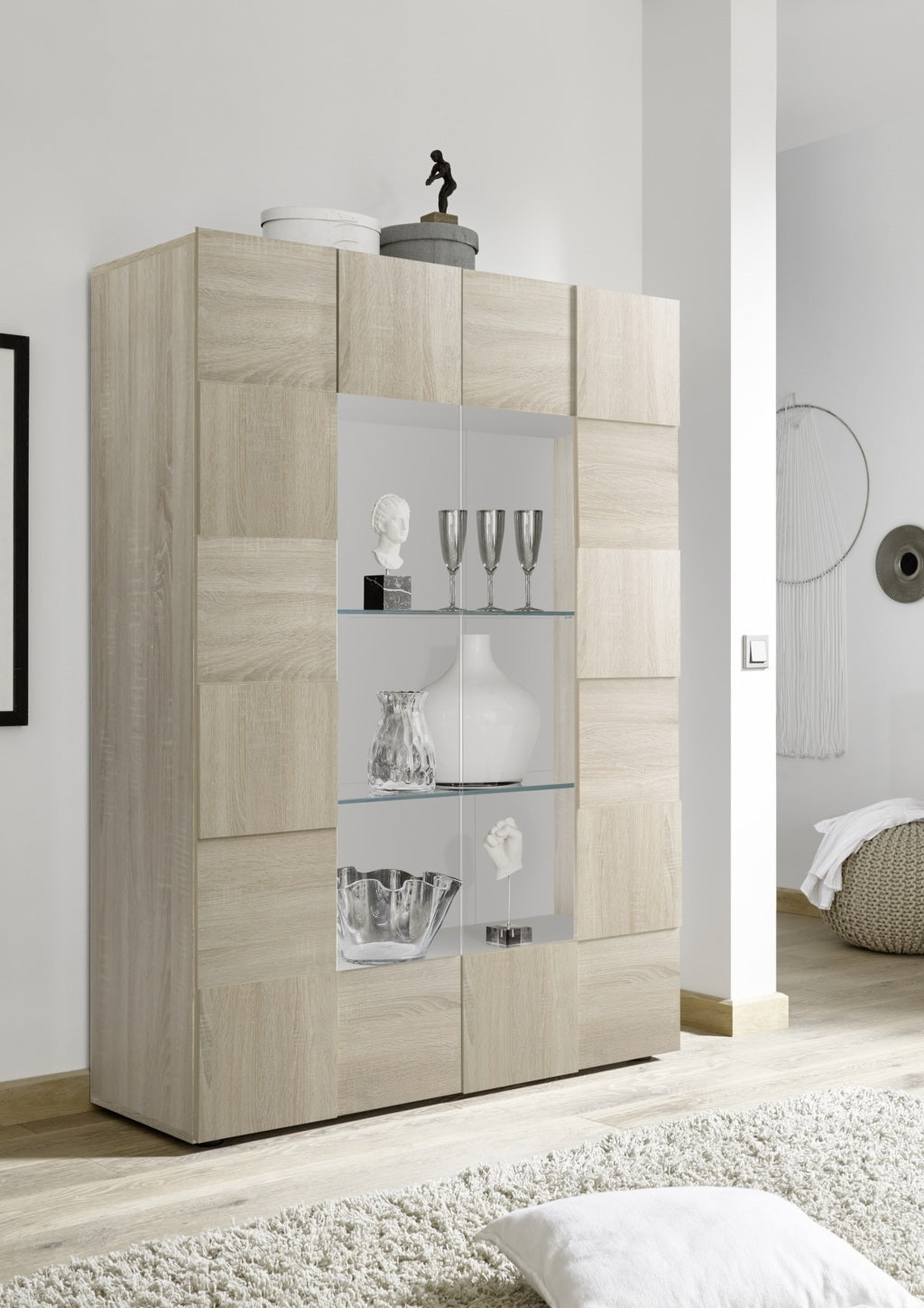 Credenza/Vetrina BRAMON rovere
