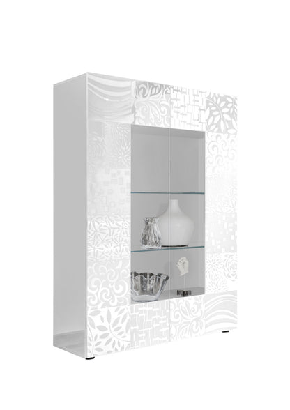 Weißes Sideboard/Vitrine BREZ