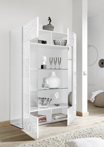 Weißes Sideboard/Vitrine BREZ