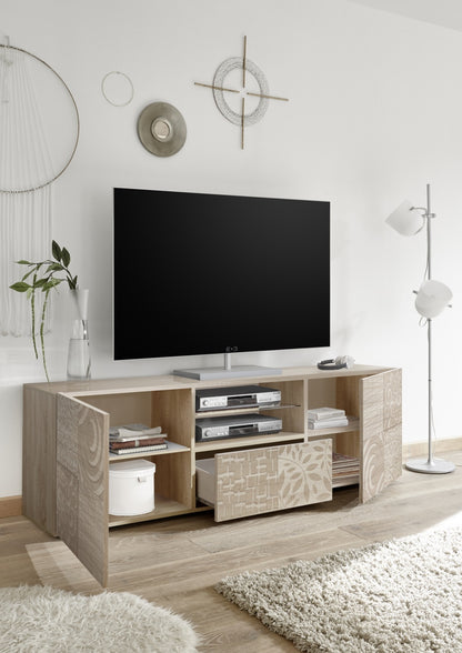 BREZ small oak TV stand