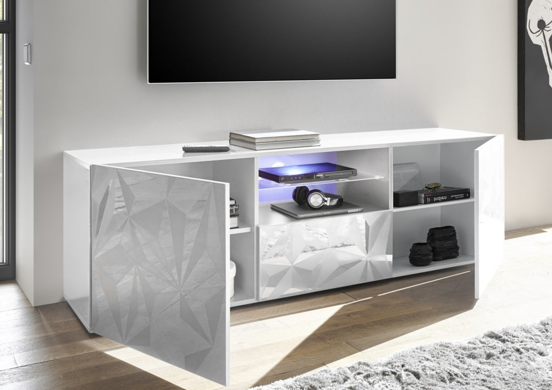 PRAGUE TV stand white
