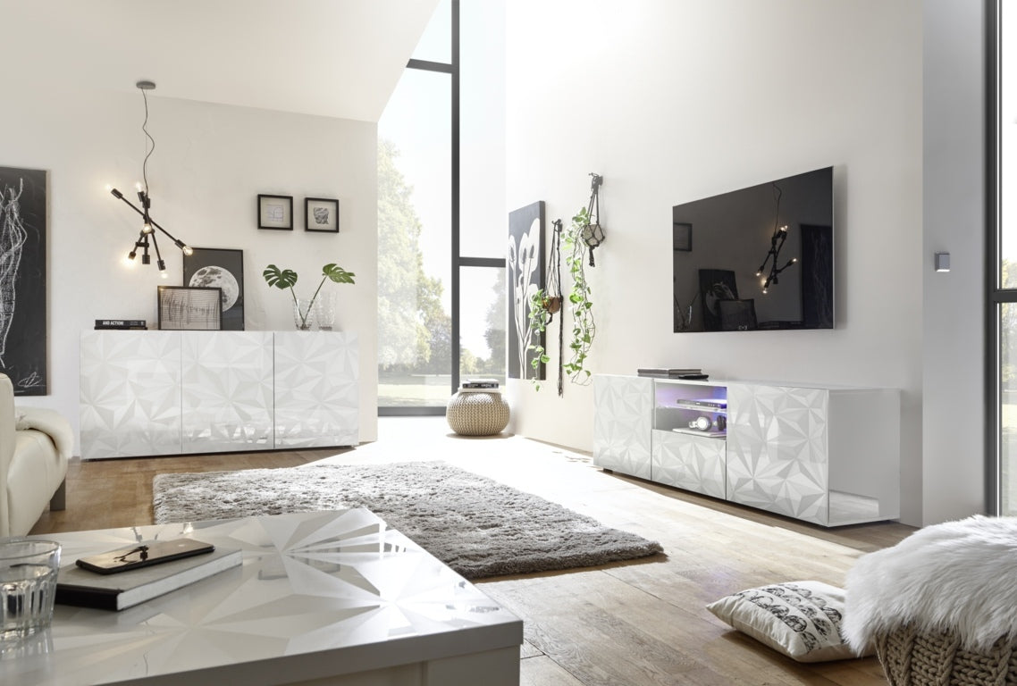 PRAGUE TV stand white