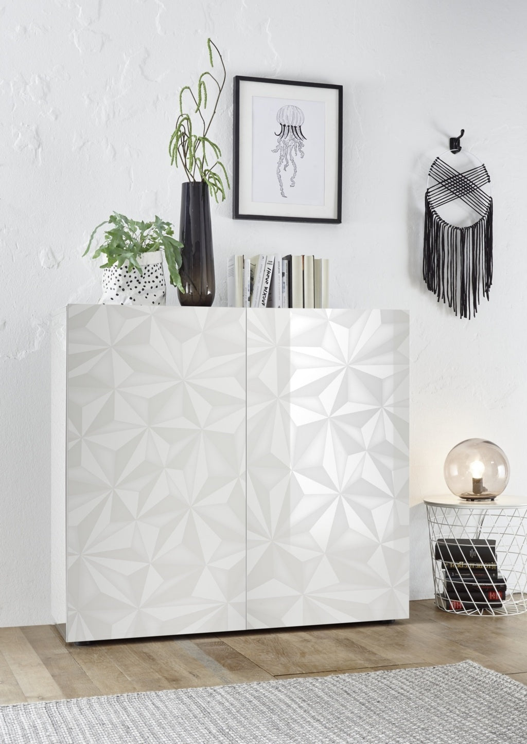 PRAGA weißes Sideboard