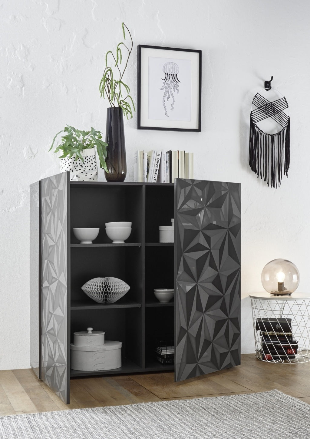 PRAGA sideboard anthracite grey