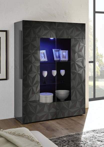 Anthrazit PRAGA Sideboard/Vitrine