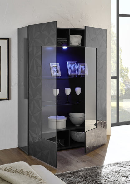 Anthrazit PRAGA Sideboard/Vitrine